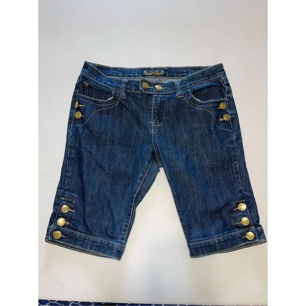 Vintage Ruff Ryders DMX Sz 7/8 Jean Shorts 90s Y2K Rap Hip Hop Streetwear‎ Denim